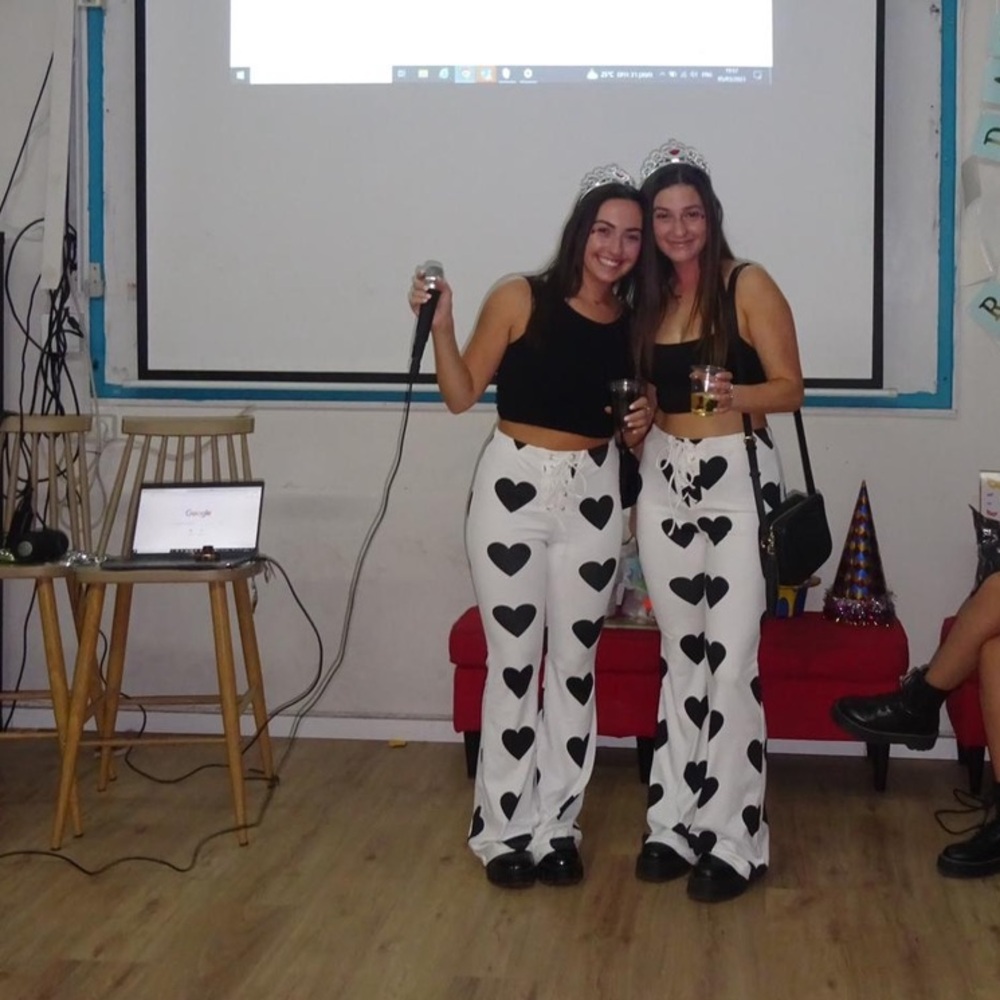 Adika Heart Print Pants